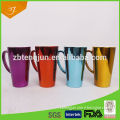 high quality matte metalic mug ceramic, shining colour mug for gifts